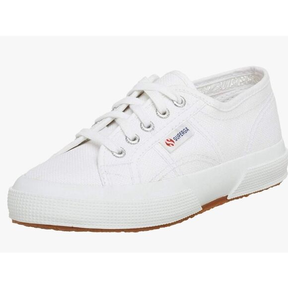 Surperga Sneakers Mens Size 6 White Canvas Lace Up Classic Trainer‎ Shoes NWT - Picture 1 of 10